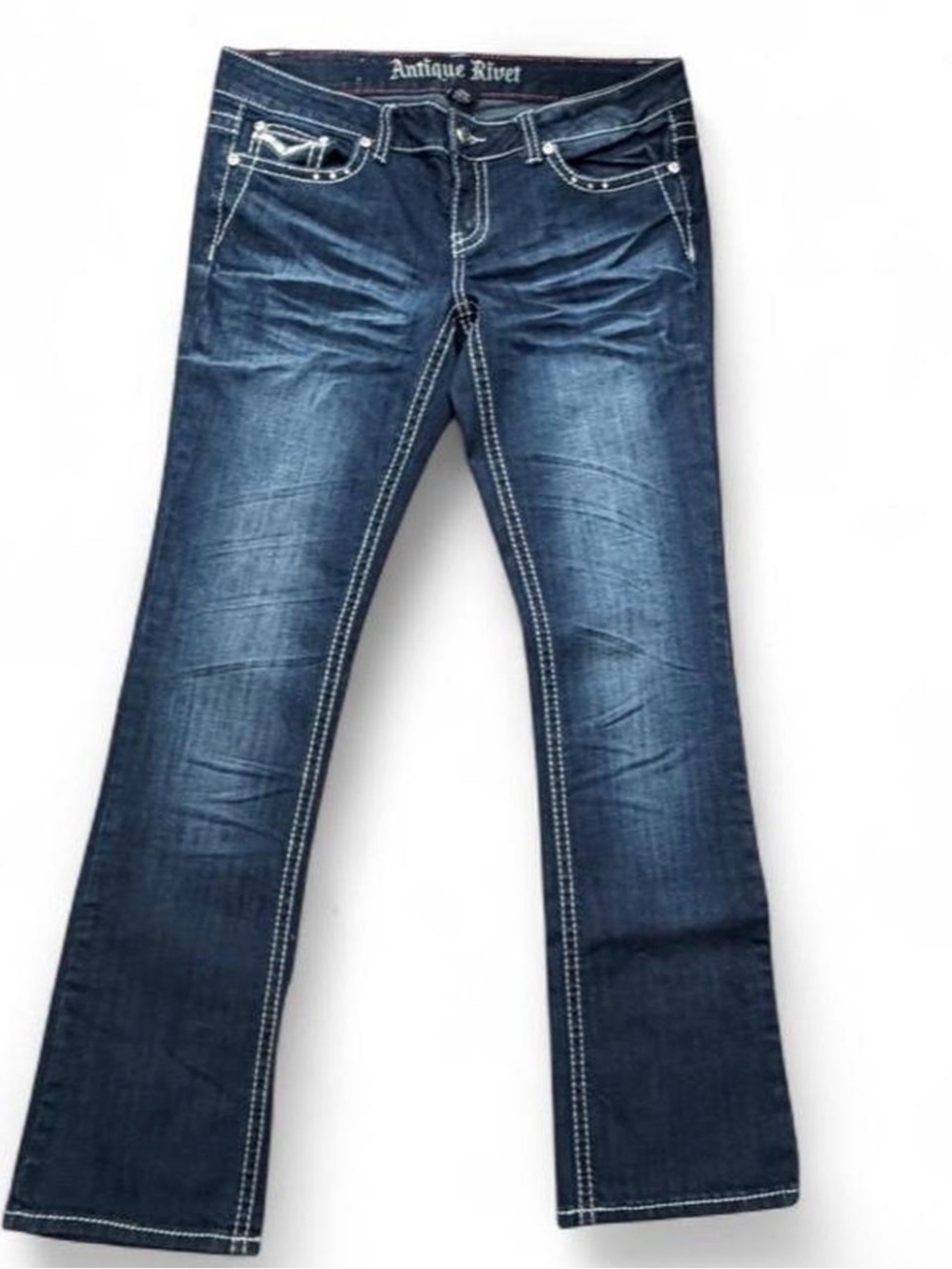 Antique Rivet Women's Dark Blue Bootcut Jeans